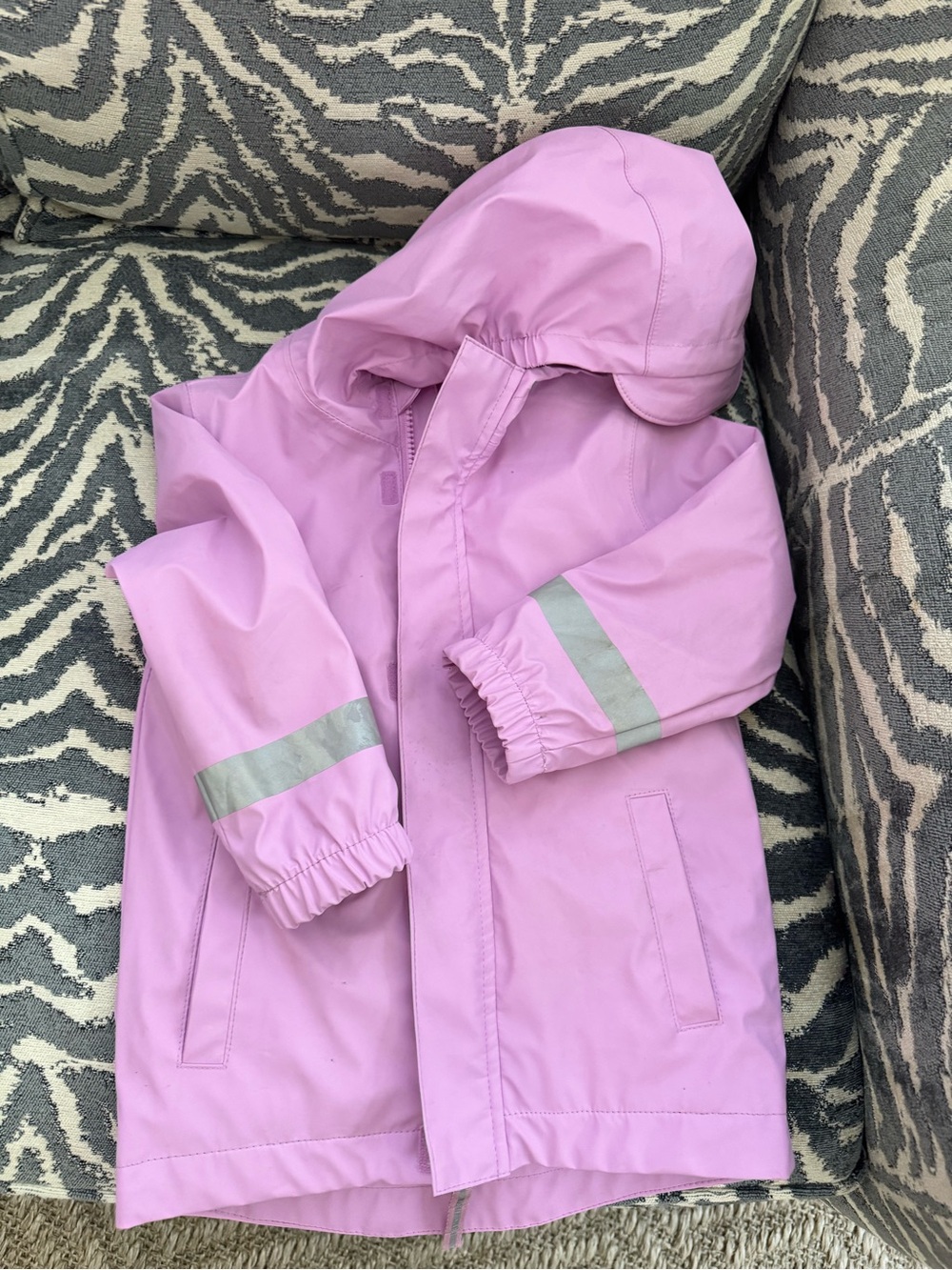3T EUC Cat & Jack Purple rain jacket raincoat